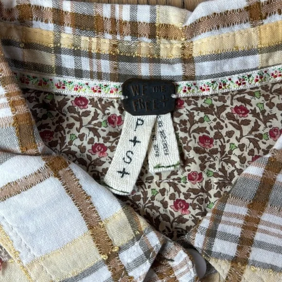 We The Free Free People Women’s The Free Park Ranger Plaid Button Up Shirt PS - Picture 4 of 13